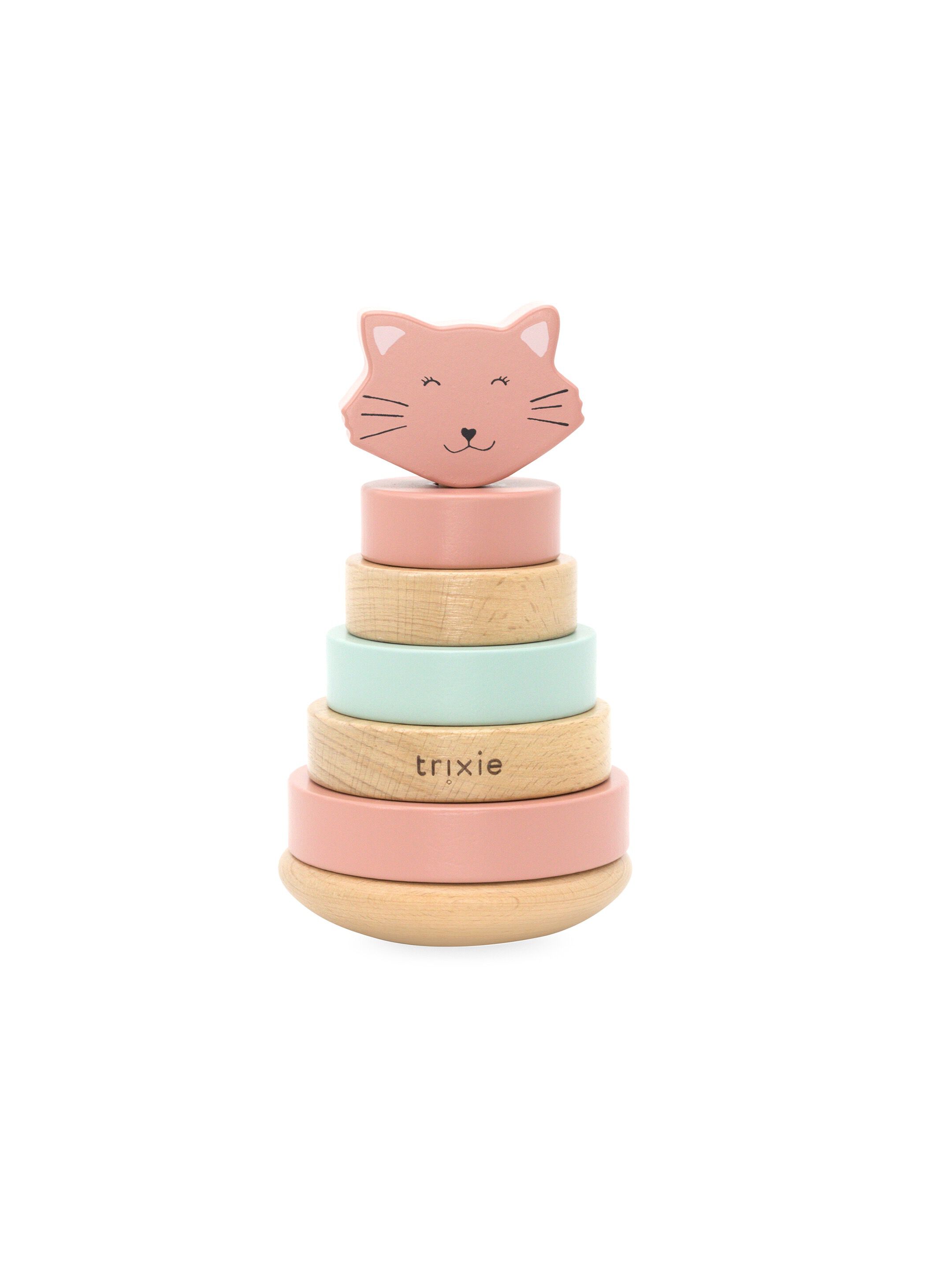 Trixie Wooden Stacking Toy Mrs. Cat - Pink