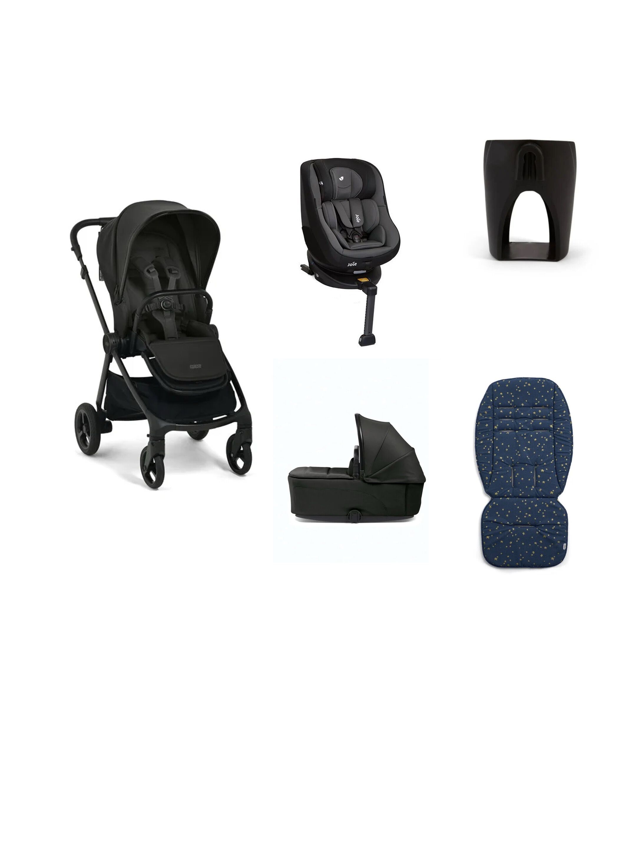 Vardo Noir Pushchair 5 Piece Bundle with Joie Car Seat