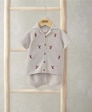 Knitted Lobster Shirt & Shorts