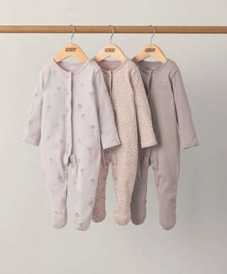 3 pack Amongst The Toadstools Sleepsuits