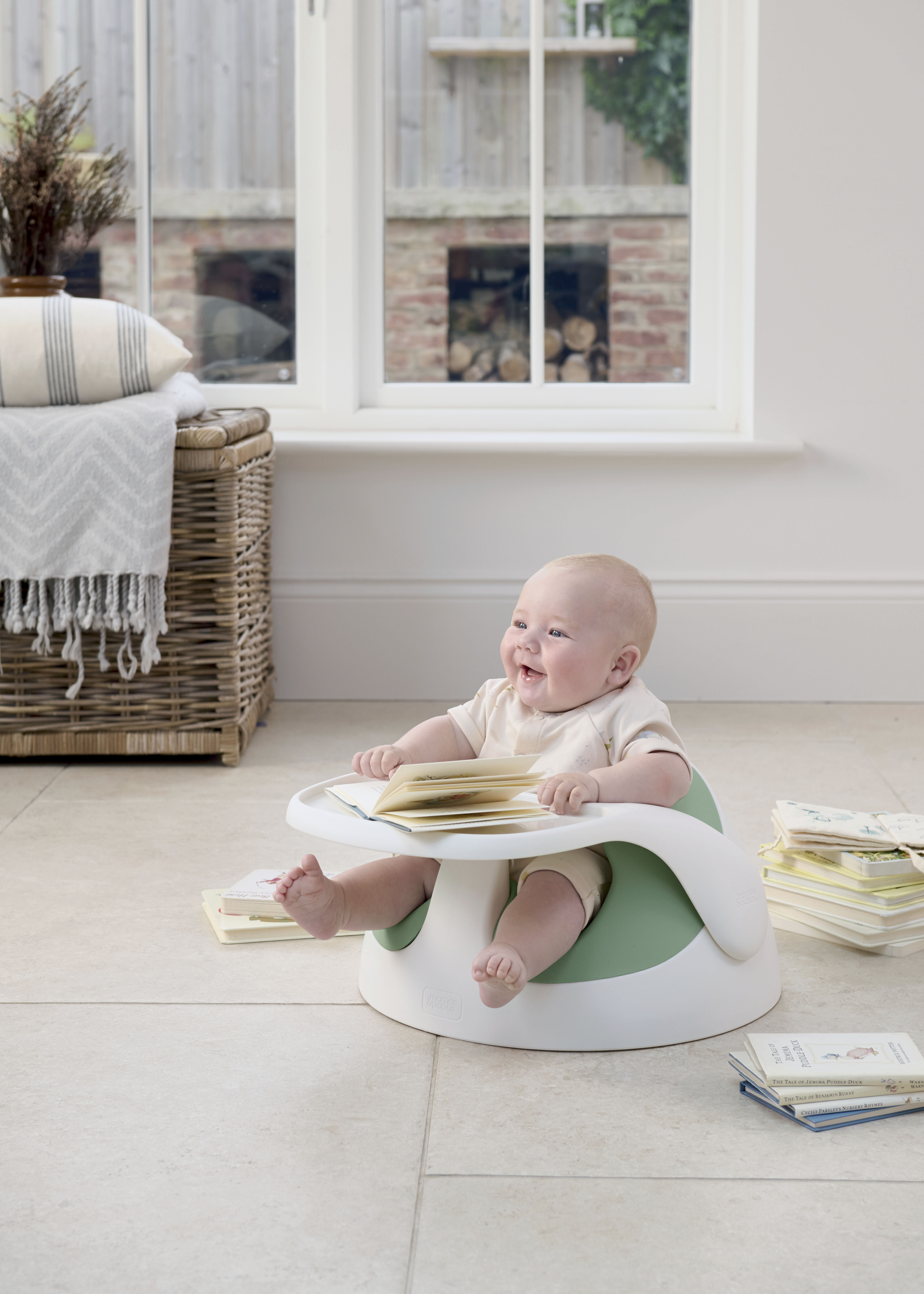 Baby Snug Floor Seat with Activity Tray - Eucalyptus image number 2