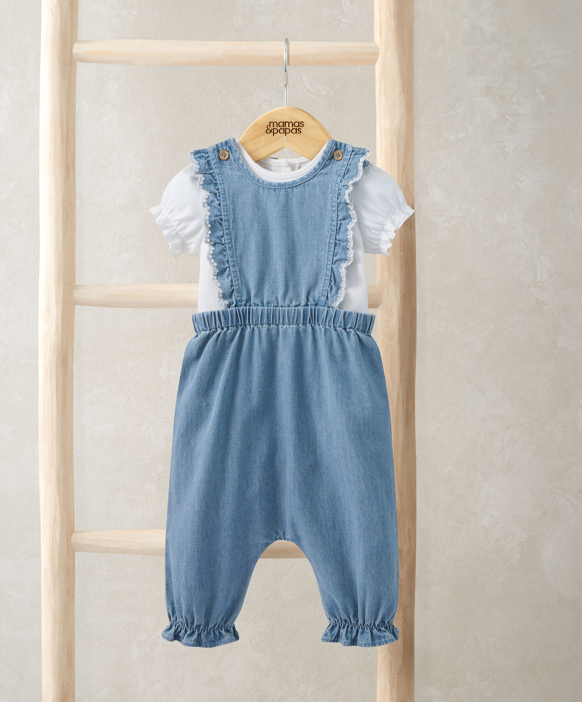 Chambray Dungarees & Bodysuit image number 1