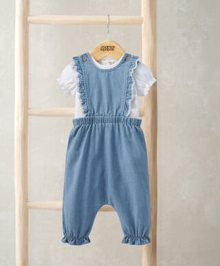 Chambray Dungarees & Bodysuit