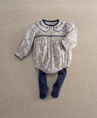 2Pc Shortie Romper & Tights