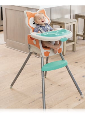 Infantino Grow-With-Me 4-In-1 Convertible Height Chair - Orange Fox