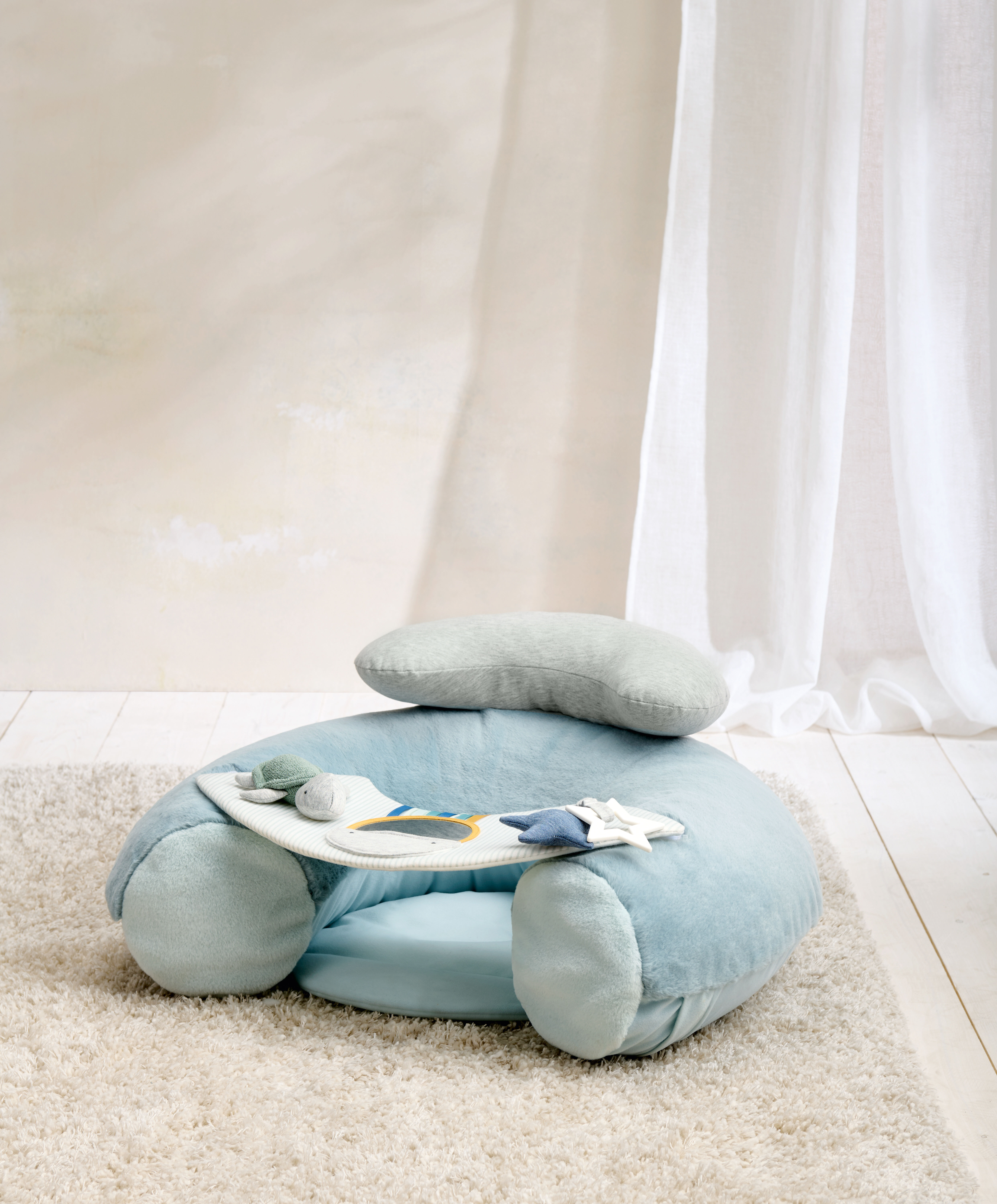 Welcome to the World Sit & Play Bunny Interactive Seat - Blue image number 1