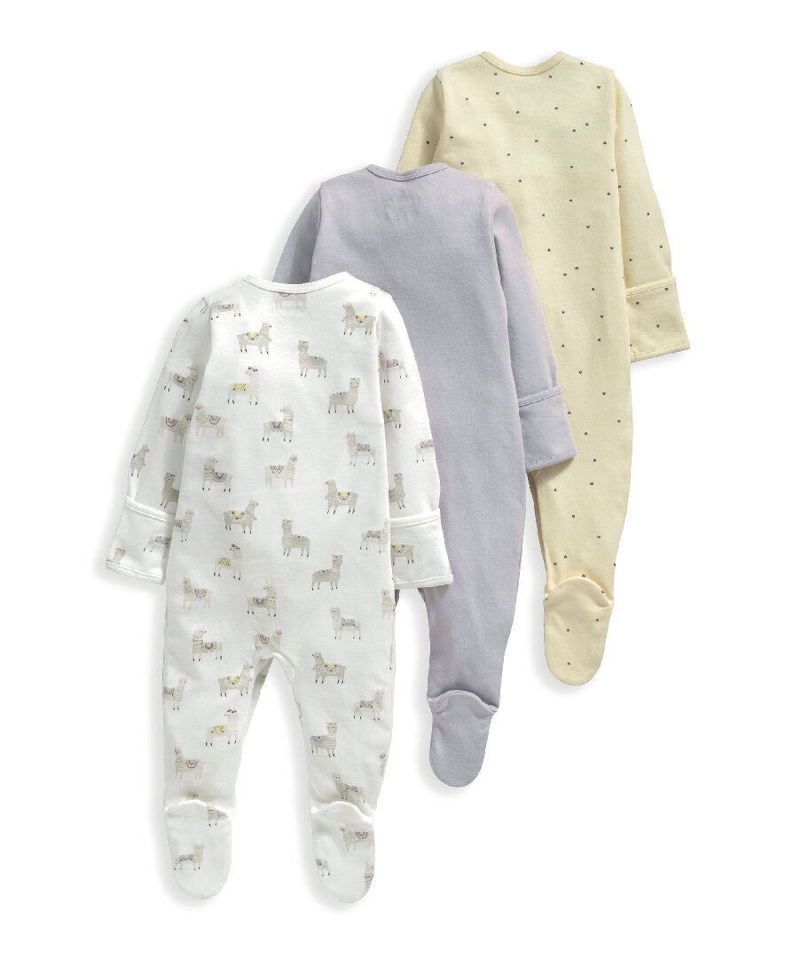 3 Pack Llama Sleepsuits image number 3