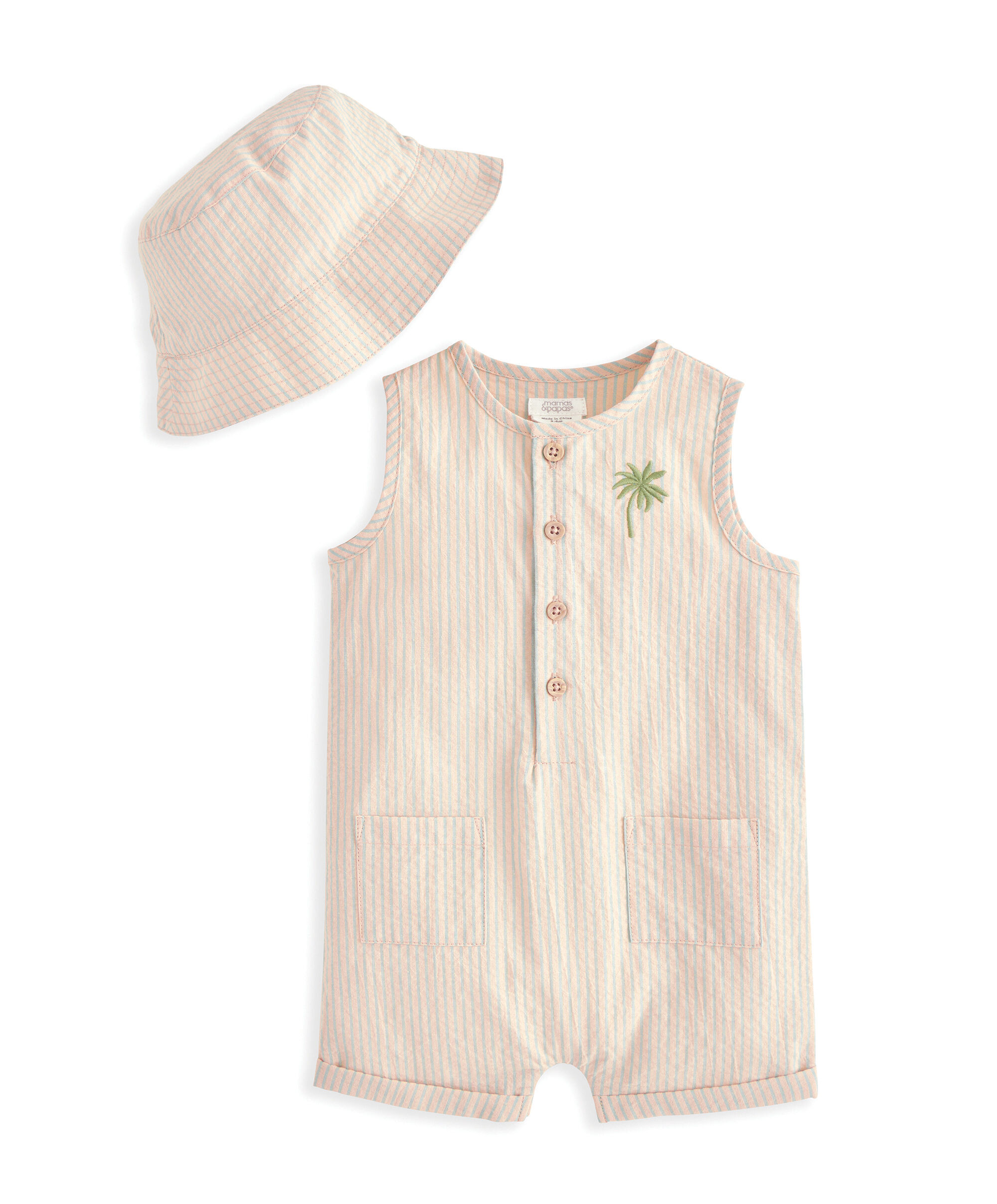 Sleeveless Romper & Hat image number 2