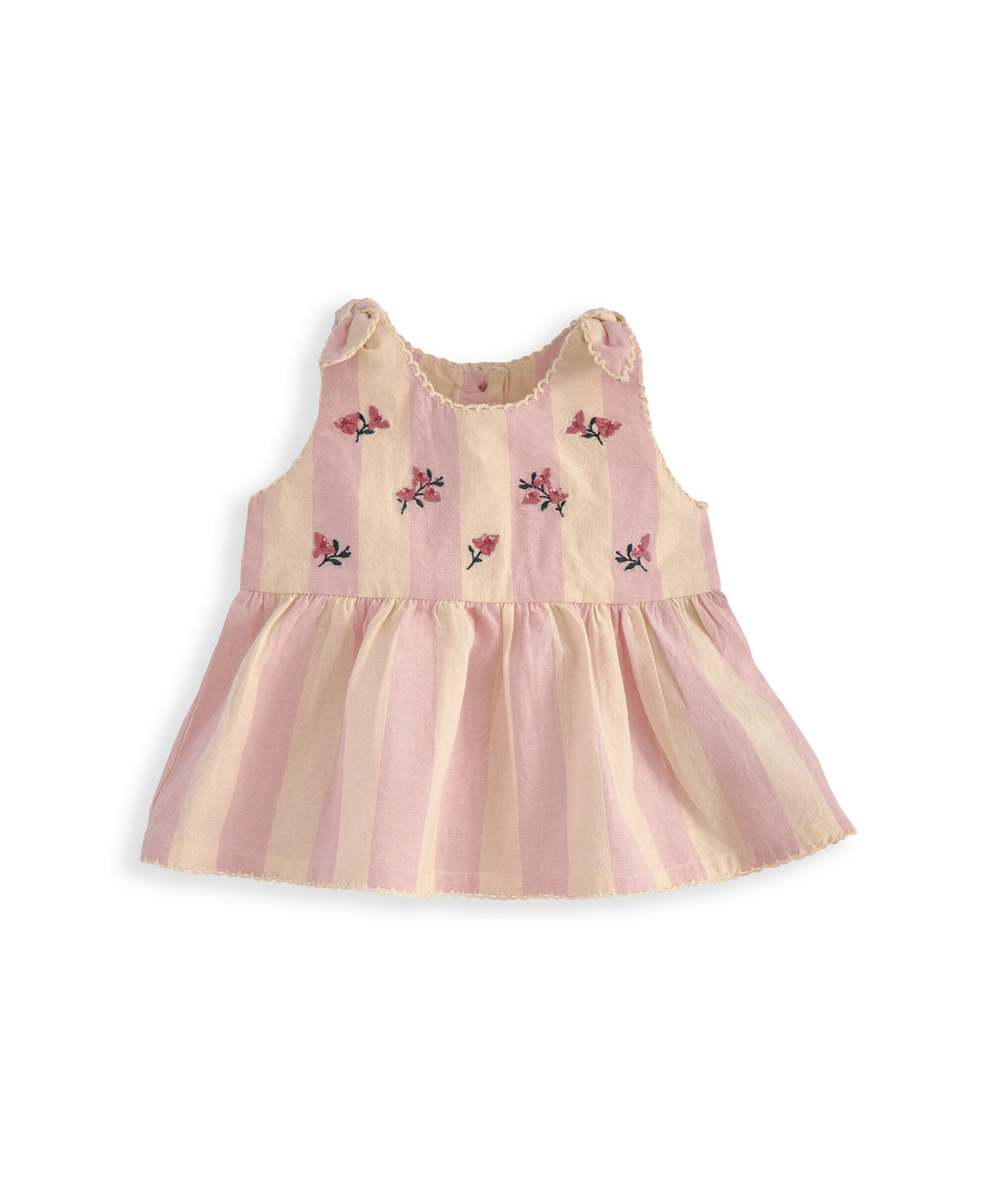 Stripe Embroidered Top and Bloomers Outfit Set image number 4