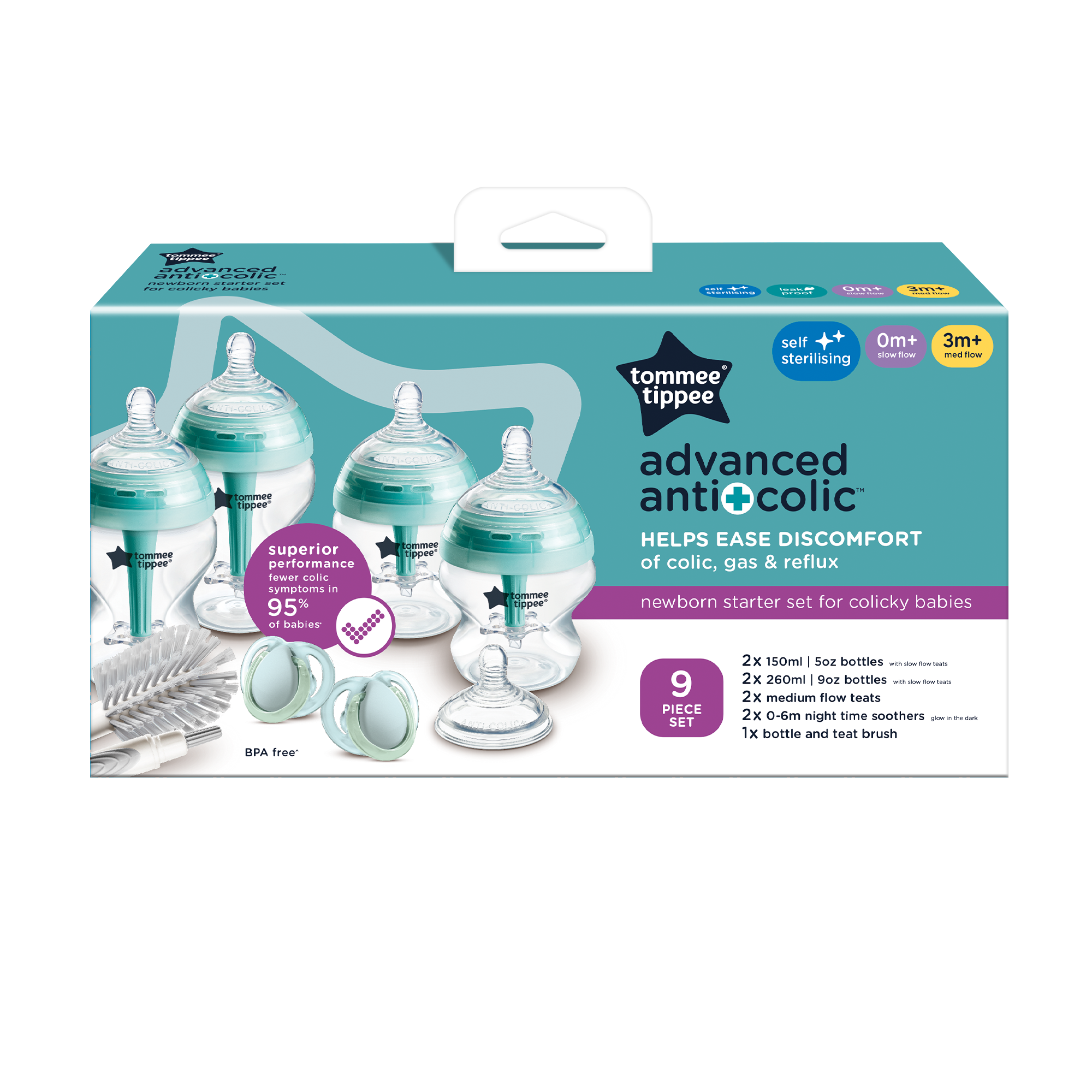 Tommee Tippee Anti Colic Starter Bottles Kit image number 2