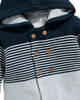 Stripe Knit Hooded Cardi image number 3