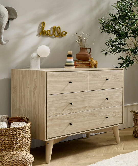 Coxley 3 Piece Cotbed Set with Dresser Changer & Wardrobe - Natural image number 3