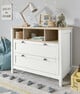 Harwell 2 Piece Cotbed with Dresser Changer Set - White image number 15