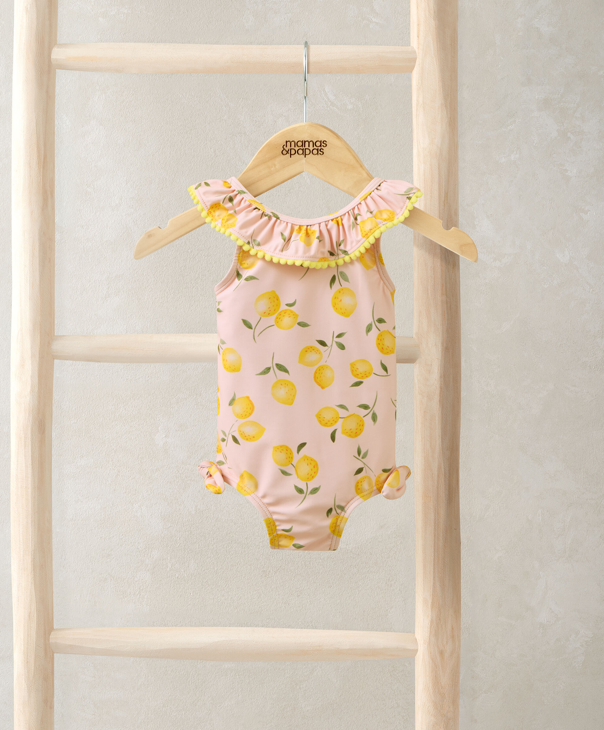 Lemon Print Frill Swimsuit image number 1