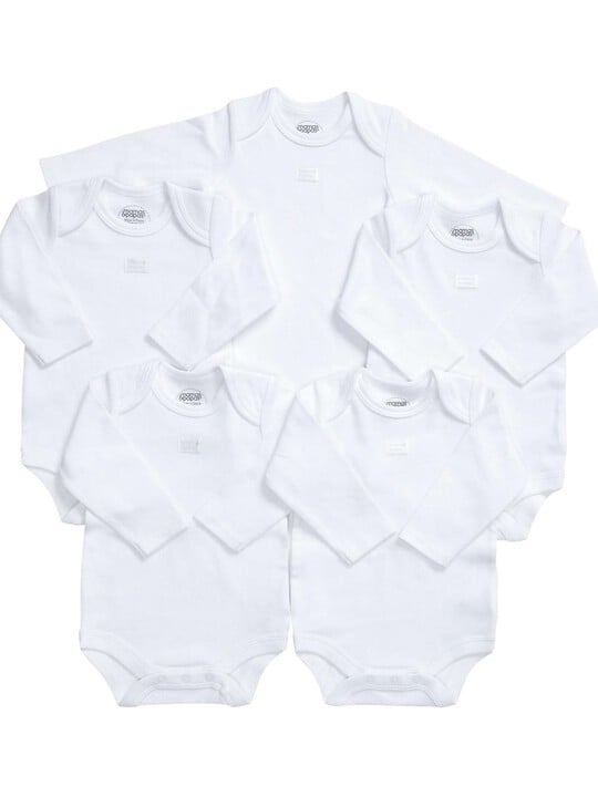 Cotton Long Sleeve Bodysuits 5 Pack image number 5