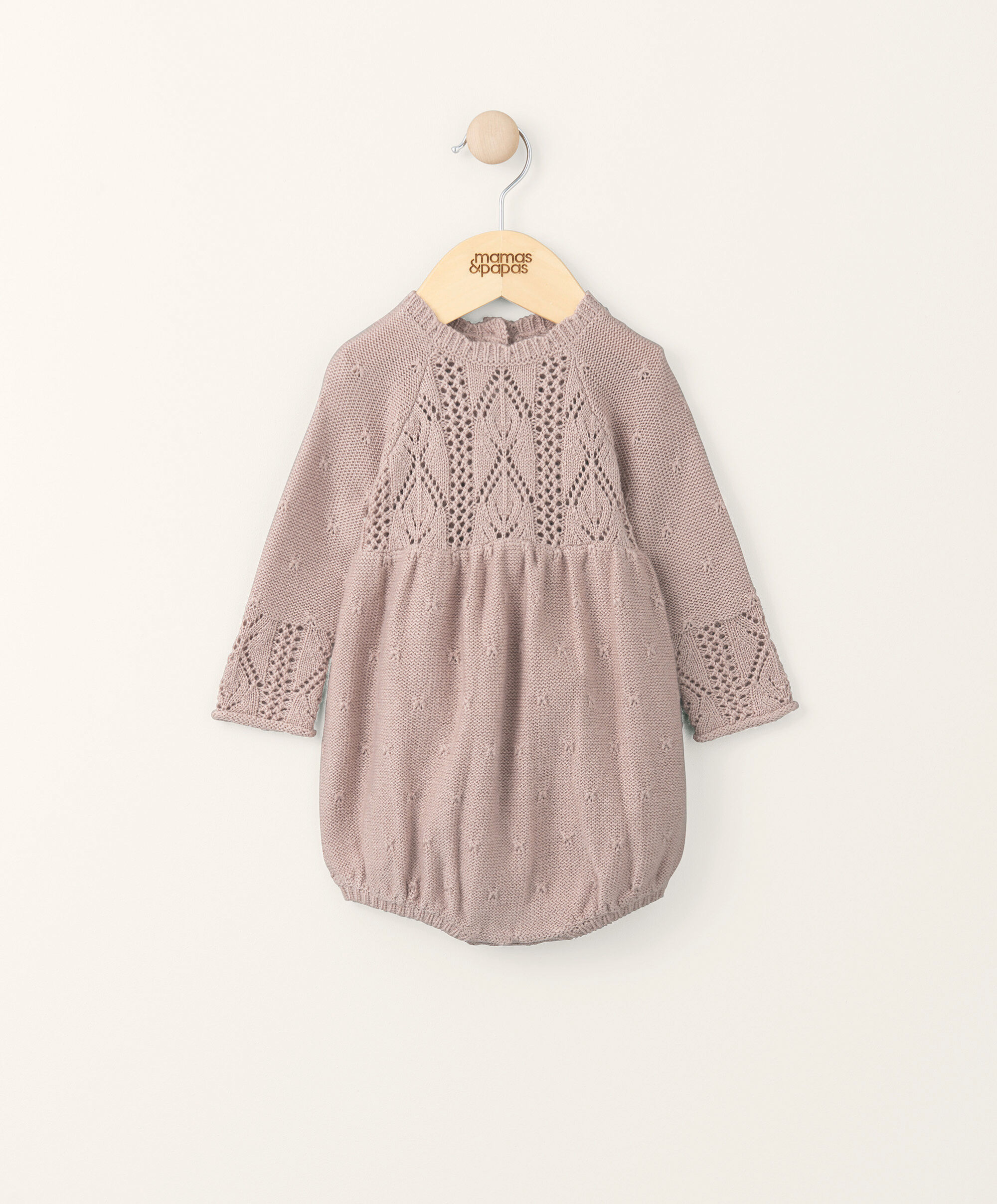 Knitted Romper - Pink image number 1