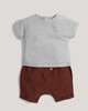 Stripe T-Shirt & Linen Shorts Set image number 1