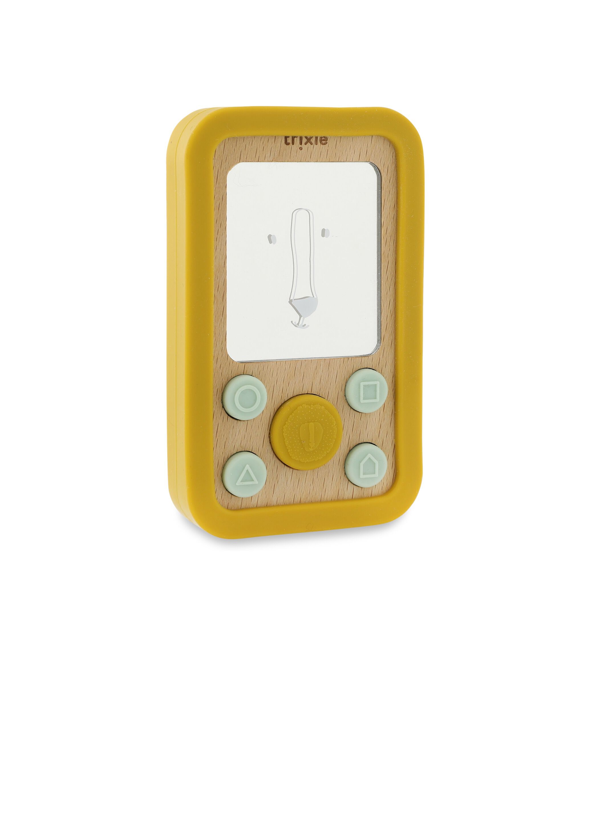 Trixie Wooden silicone baby phone Mr. Lion - Yellow