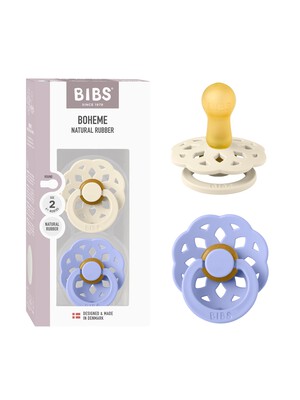 BIBS Pacifier Boheme 2 PACK Latex Size 2 Ivory/Hush