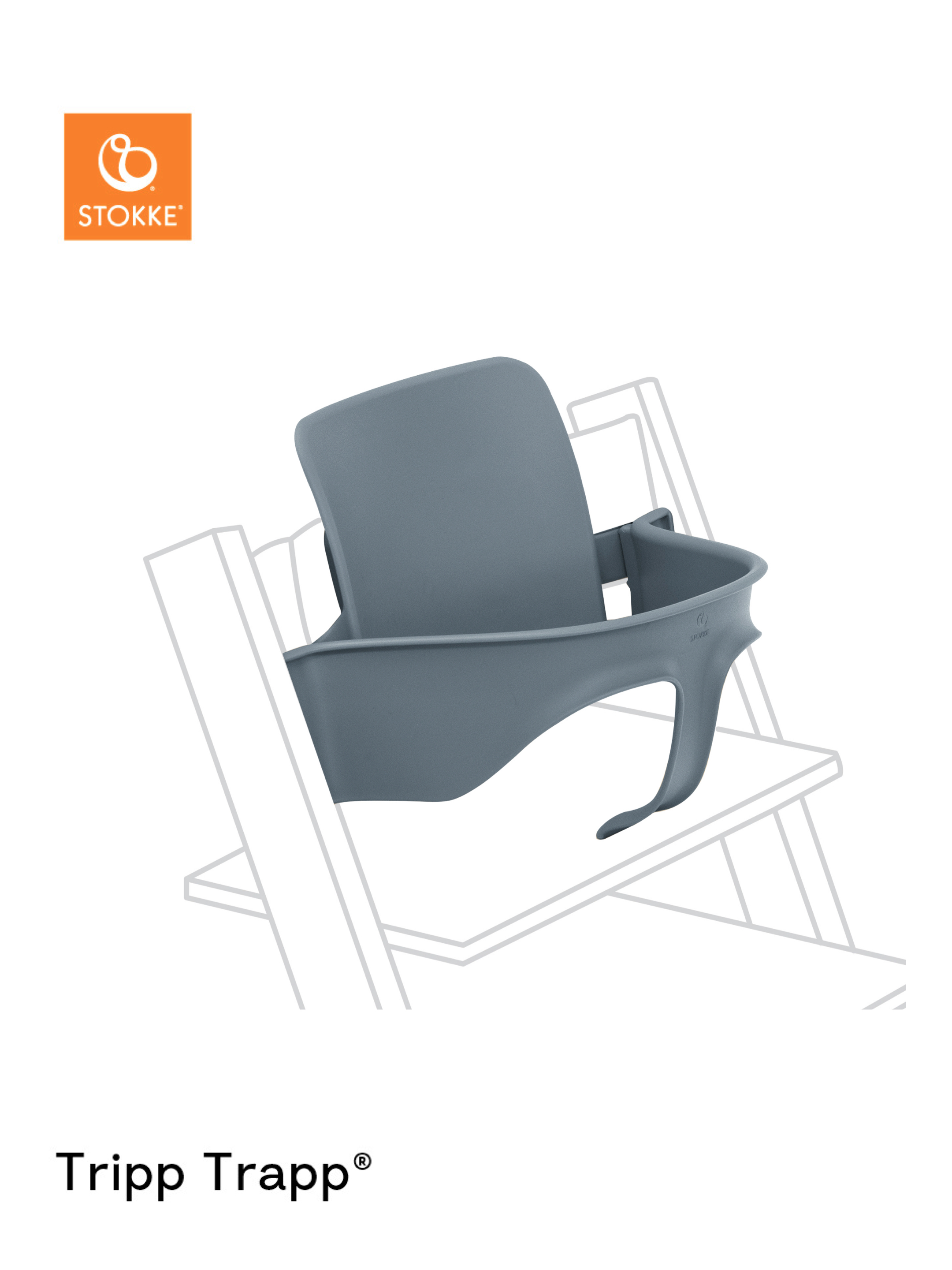 High Chair Stokke Tripp Trapp Baby Set 2, Fjord Blue - Ages