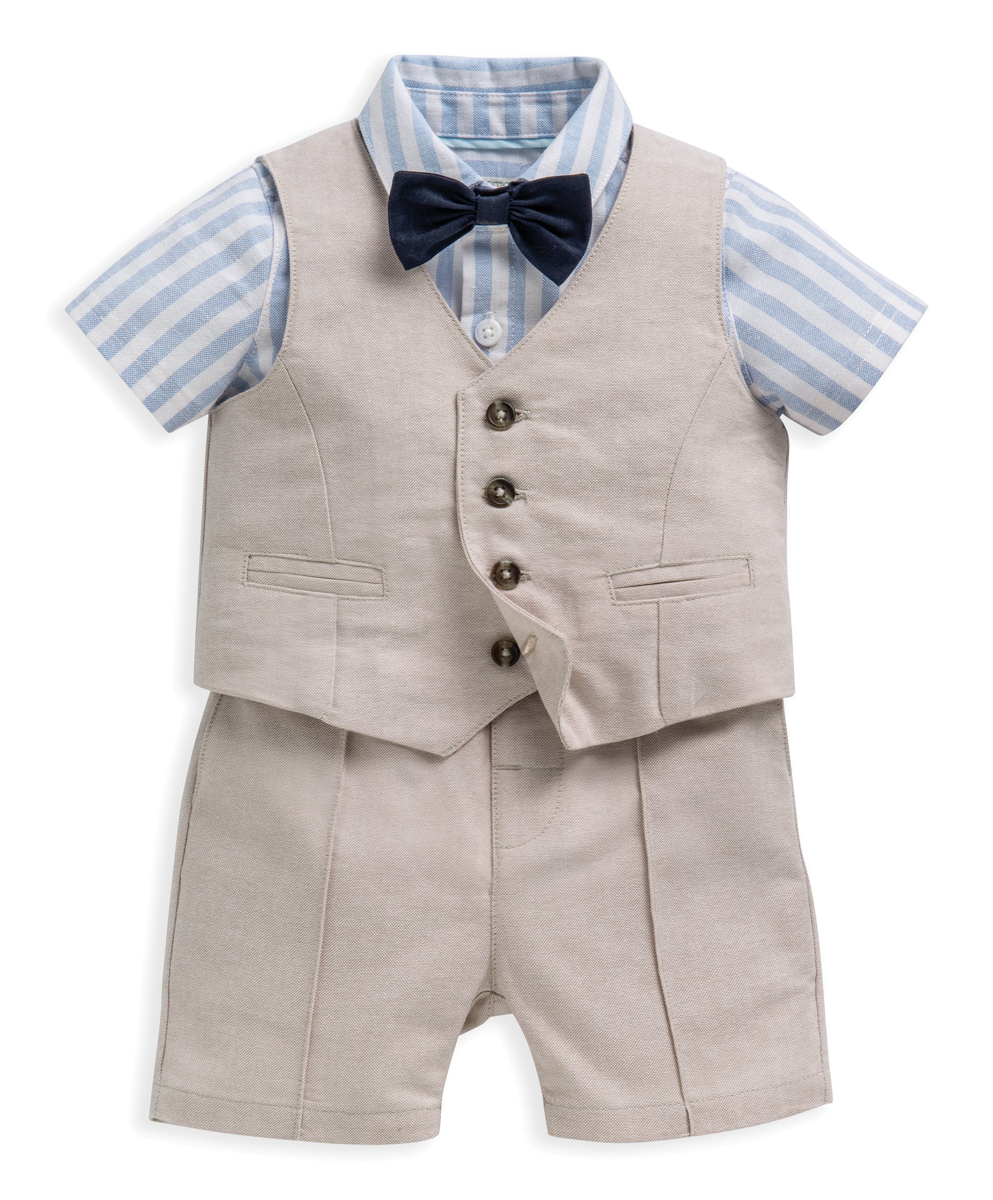 Buy 4 Piece Linen Waistcoat & Shorts Set for AED 209.00 - Sets ...